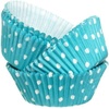 image:imageWilton Jumbo White Baking Cups 75Teal With White Dots