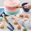 image:imageWilton Navy Blue and Gold Icing Spatula Set  Spatula Set for Cake Decorating Frosting and Icing  3Piece Angled Spatula of 9 11 13InchesAssorted