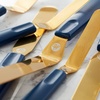 image:imageWilton Navy Blue and Gold Icing Spatula Set  Spatula Set for Cake Decorating Frosting and Icing  3Piece Angled Spatula of 9 11 13InchesAssorted