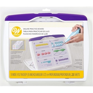 image:imageWilton Deluxe Practice Board Set  Practice Piping Stars Flowers Petals Leaves Dots Ruffles and More for Treat Decorating 23 Practice Sheets 13 x 107Inch13 x 1075Inch