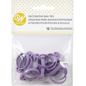 image:imageWilton Icing Bag Ties Reusable Rubber Icing Bag Ties Piping Bag Acessories for Cake Decorating 12Piece
