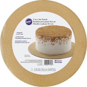image:imageWilton Round Silver Glitter Cake Boards CorrugatedGold