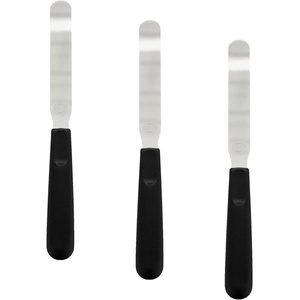 image:imageWilton Straight Frosting Spatula Ergonomic Handle 11 Inch Black9 inch  Straight Spatula Pack of 3