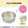 image:imageWilton Aluminum Round Cake Pan Made Without PFAS 8 x 3 in1 Count Pack of 1