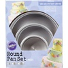 image:imageWilton Aluminum Round Cake Pan Set Made Without PFAS 3Piece4x2 in  6x2 in  8x2 in Pack of 3