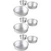 image:imageWilton Aluminum Round Cake Pan Set Made Without PFAS 3Piece4x2 in  6x2 in  8x2 in Pack of 3