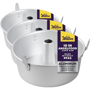 image:imageWilton Aluminum Angel Food Tube Cake Pan Made Without PFAS 10 in10 inches Pack of 3