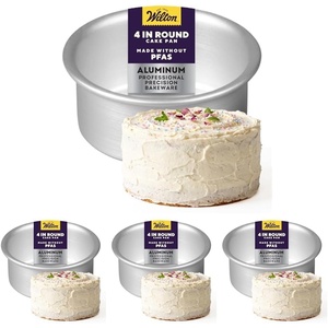 image:imageWilton Aluminum Round Cake Pan Made Without PFAS 4 x 2 in4 x 2 IN Pack of 4