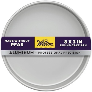 image:imageWilton Aluminum Round Cake Pan Made Without PFAS 8 x 3 in1 Count Pack of 1