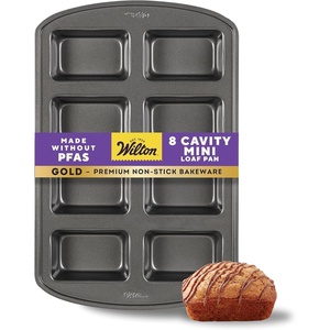 image:imageWilton Gold NonStick Mini Loaf Pan Made Without PFAS 8CavityMini Loaf