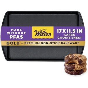 image:imageWilton Gold NonStick Large Cookie Sheet Made Without PFAS 1725x115 in