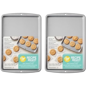 image:imageWilton Recipe Right Small NonStick Baking Sheet Cookie Sheet 132 x 925Inch SteelSmall Pack of 2