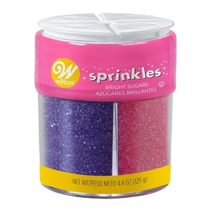 image:imageWilton Bright Colored Sugar Sprinkles Medley Pink Purple Yellow amp Green Sparkling Sugars for Cupcakes Cookies Ice Cream amp Cake Decorating 44 ozBaking Supplies  44 oz