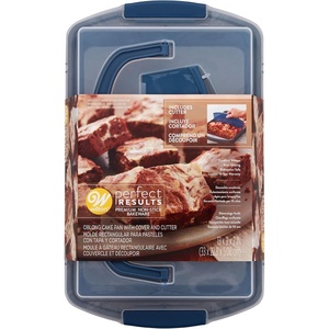 image:imageWilton Perfect Results NonStick Oblong Cake Pan Set  Bake Transport and Serve a Delicious Cakes Brownies Casseroles 3Piece 13 x 9InchMedium