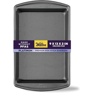image:imageWilton Platinum NonStick Oblong Baking Pan Made Without PFAS 13 x 9 inStandard Pack of 6