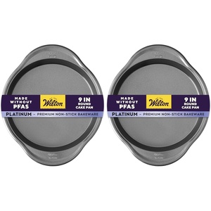 image:imageWilton Platinum NonStick Round Cake Pan Made Without PFAS 9 inStandard Pack of 2