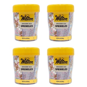 image:imageWilton 6Cell Unicorn Sprinkles Mix with Turning Lid  Edible Unicorn Theme Sprinkle Assortment for Cakes Cookies Cupcakes amp Dessert Decorations  63 oz Pack of 4