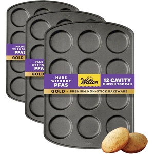 image:imageWilton Gold NonStick Muffin Top Pan Made Without PFAS 11 x 16 inMuffin Top  12 Cup 3Pack