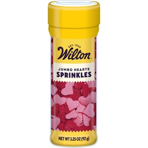 image:imageWilton Jumbo Heart Sprinkles Valentines Day 32 oz Red and Pink