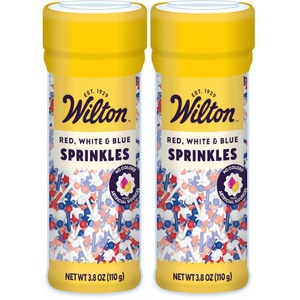 image:imageWilton Patriotic Edible Sprinkle Mix Nonpareils Jimmies 38 oz 4Pack38 Ounce Pack of 2