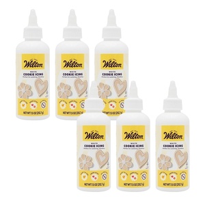image:imageWilton Blue Cookie Icing  ReadytoUse PreColored Cookie Icing with Adjustable Flow Tip amp Twist Cap  Dries Hard for Easier Stacking  75 oz Pack of 6White