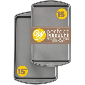 image:imageWilton Perfect Results Nonstick Cookie Sheet Set Dishwasher Safe 2Piece2