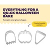 image:imageWilton Metal Pumpkin Ghost and Candy Corn Cookie Cutter Set 3Piece