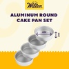 image:imageWilton 12 in Round Cake Pan 2 in Deep Aluminum Bakeware for Cakes RustResistant Even Heating Professional Quality Packaging May Vary6 x 2 in 4 Pack