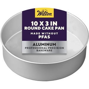 image:imageWilton 6 in Round Cake Pan 3 in Deep Aluminum Bakeware for Tall Cakes RustResistant Even Heating Professional Quality10 inches