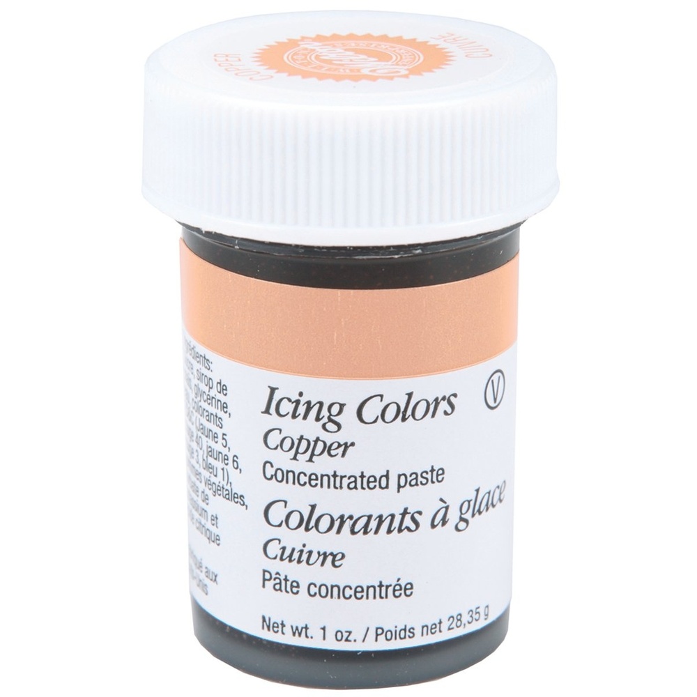 image:imageWilton Gel Food Coloring Highly Concentrated GelBased Icing Color for Frosting Fondant Batter amp Dough Vibrant amp Blendable Cake Decorating Dye 1 oz VioletCopper