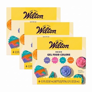 image:imageWilton Neon Gel Food Coloring Set Vibrant GelBased 4Count03 Fl Oz Pack of 12