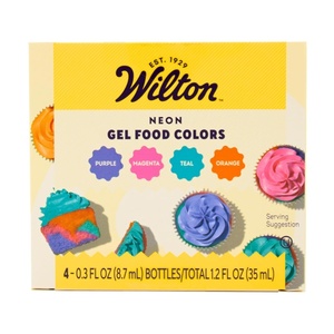 image:imageWilton Neon Gel Food Coloring Set Vibrant GelBased 4Count03 fl oz