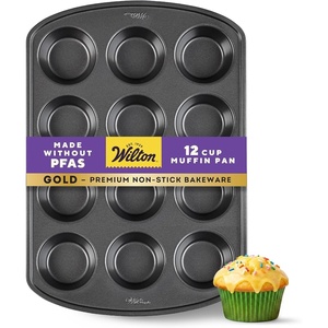 image:imageWilton Gold NonStick Muffin Pan Made Without PFAS 12CupStandart 105 x 15 x 2 in 12cup pan